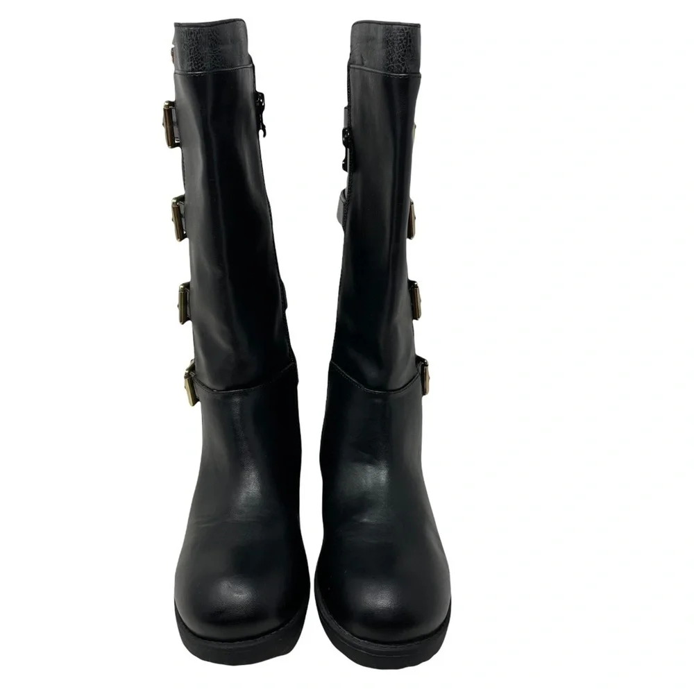 Michael kors Dhalia Reece buckle black boots‎ size 4 (girls)